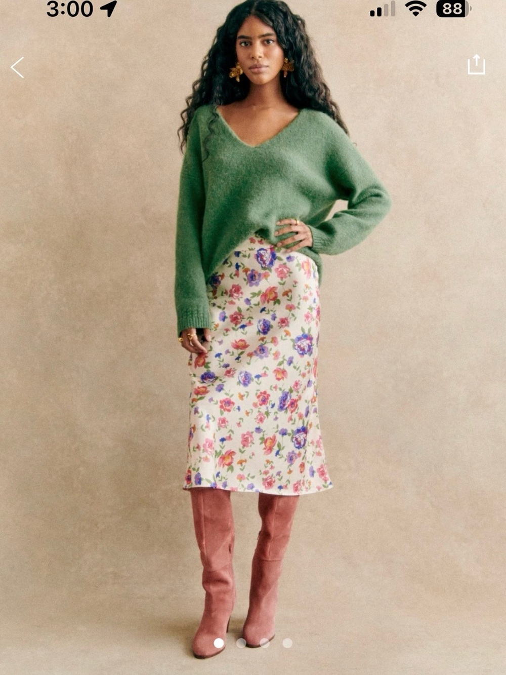 Sezane Sandy Skirt in Monday Print